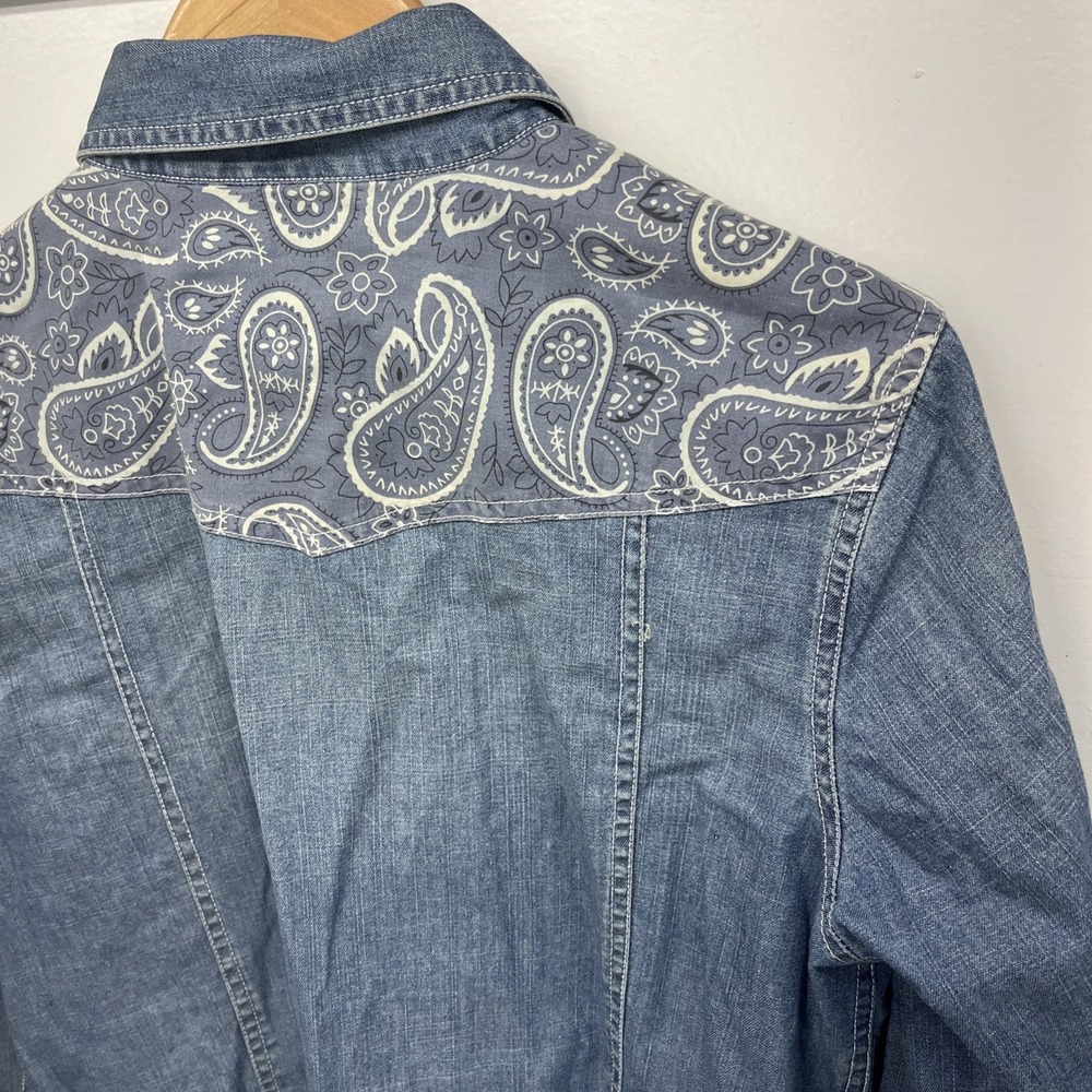 Vintage Harley Davidson Women's Large Pearl Snap Western Long Sleeve Button Up - Picture 12 of 14